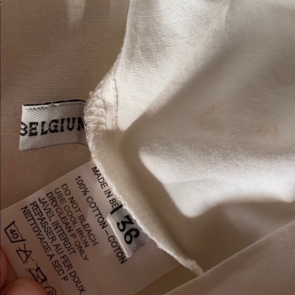 COPY - Ann Demuelemeester white shirt with self t… - Picture 5 of 13